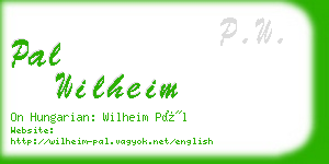 pal wilheim business card